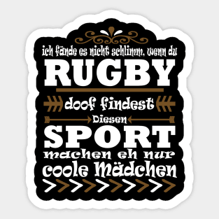 Rugby Team Flag Rugbyspieler Team Spruch Sticker